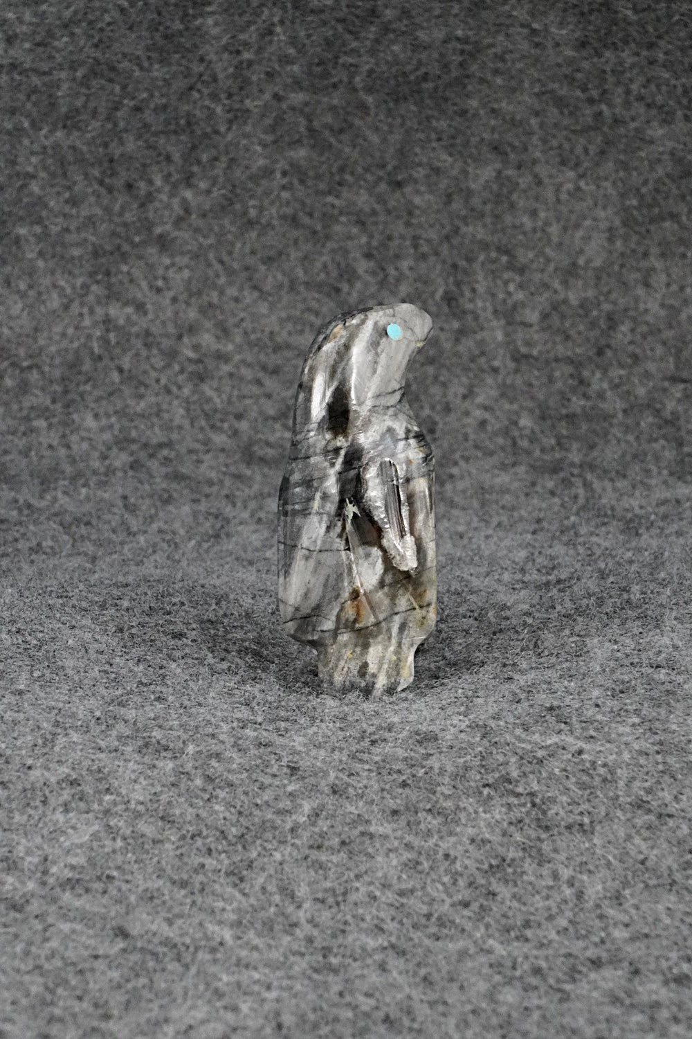 Eagle Zuni Fetish Carving - Calvert Bowannie
