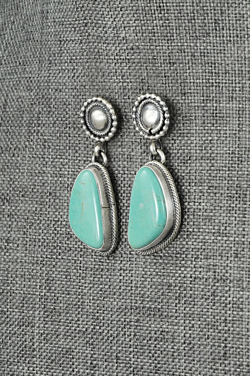 Turquoise & Sterling Silver Earrings - Darrin Livingston