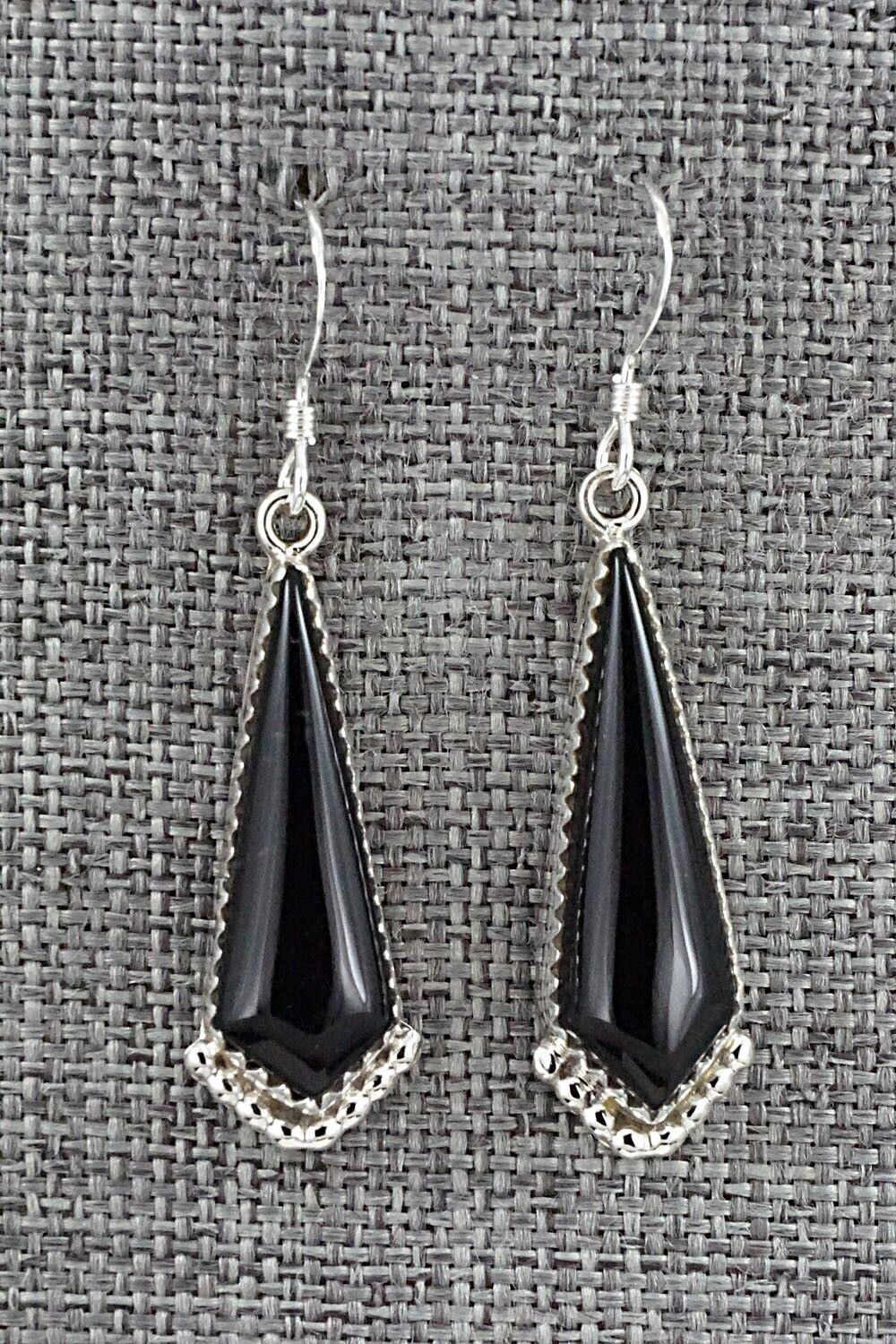 Onyx & Sterling Silver Earrings - Verley Betone