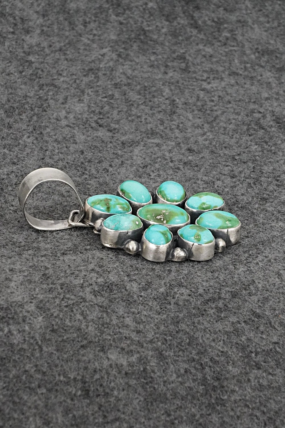 Turquoise & Sterling Silver Pendant - Bobby Johnson