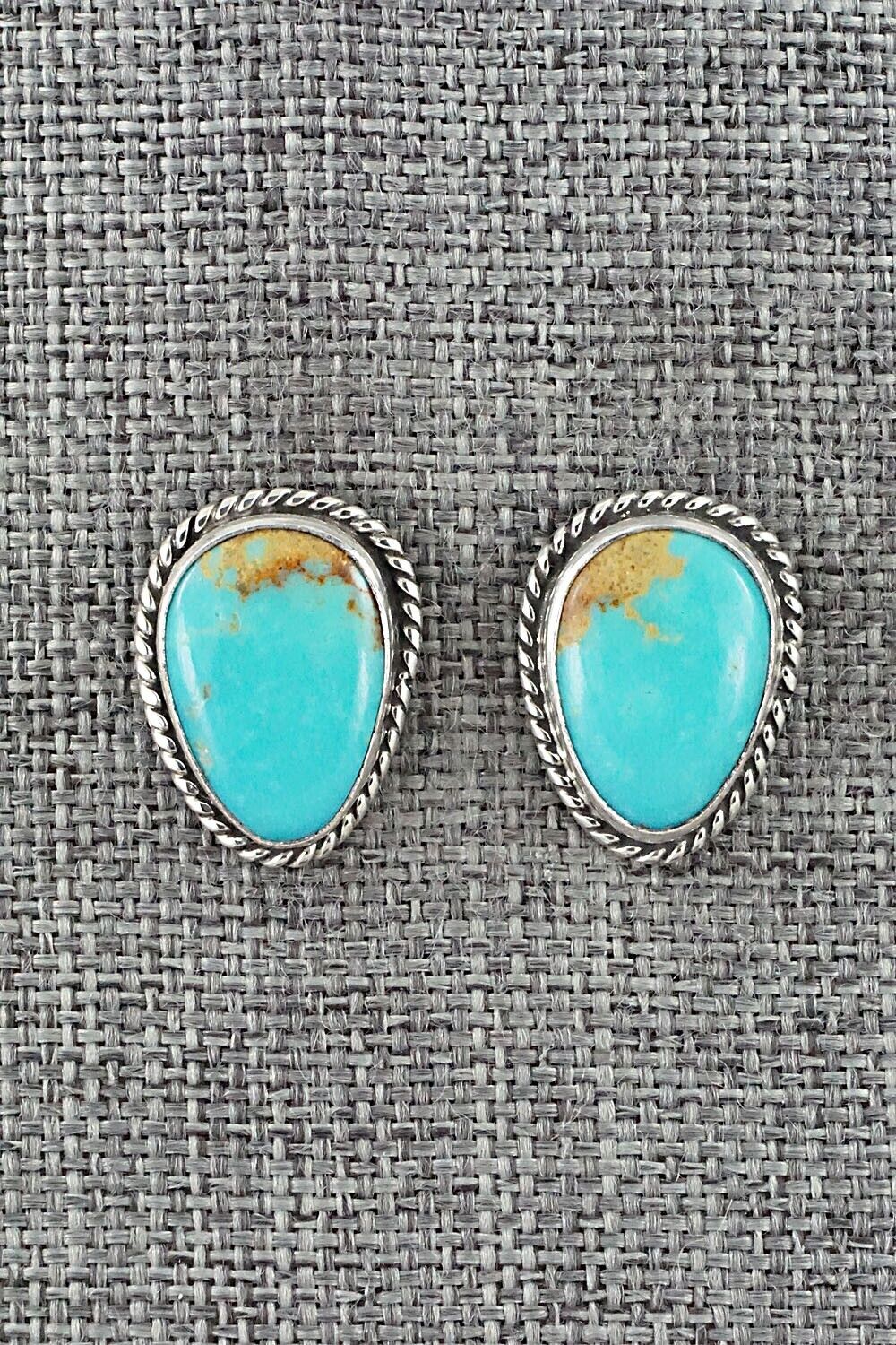 Turquoise & Sterling Silver Earrings - Marco Begaye