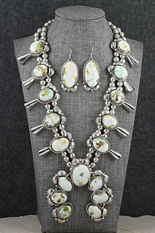 Variscite & Sterling Silver Squash Blossom Set - Vernon Johnson