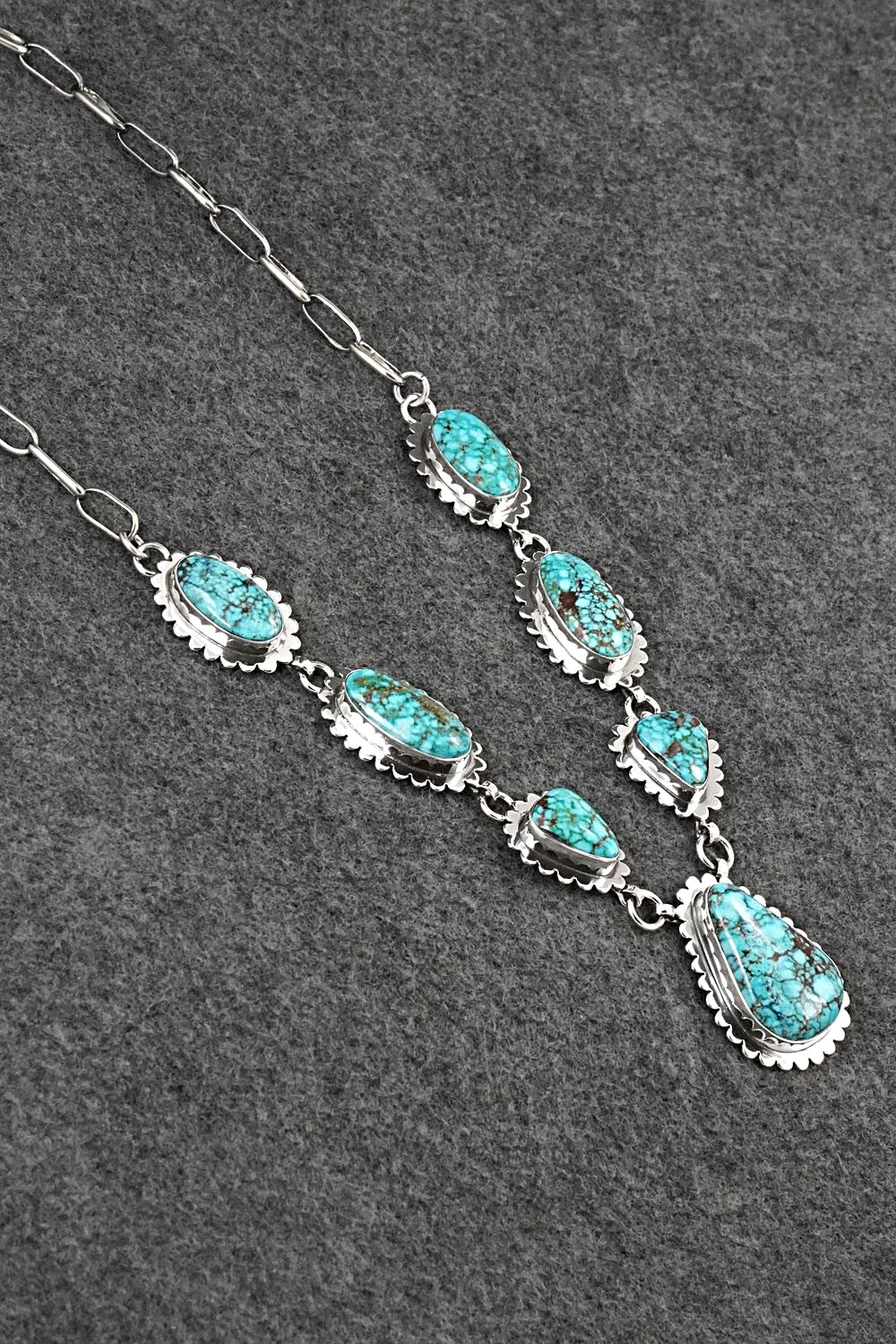 Turquoise & Sterling Silver Necklace and Earrings Set - Mark Yazzie