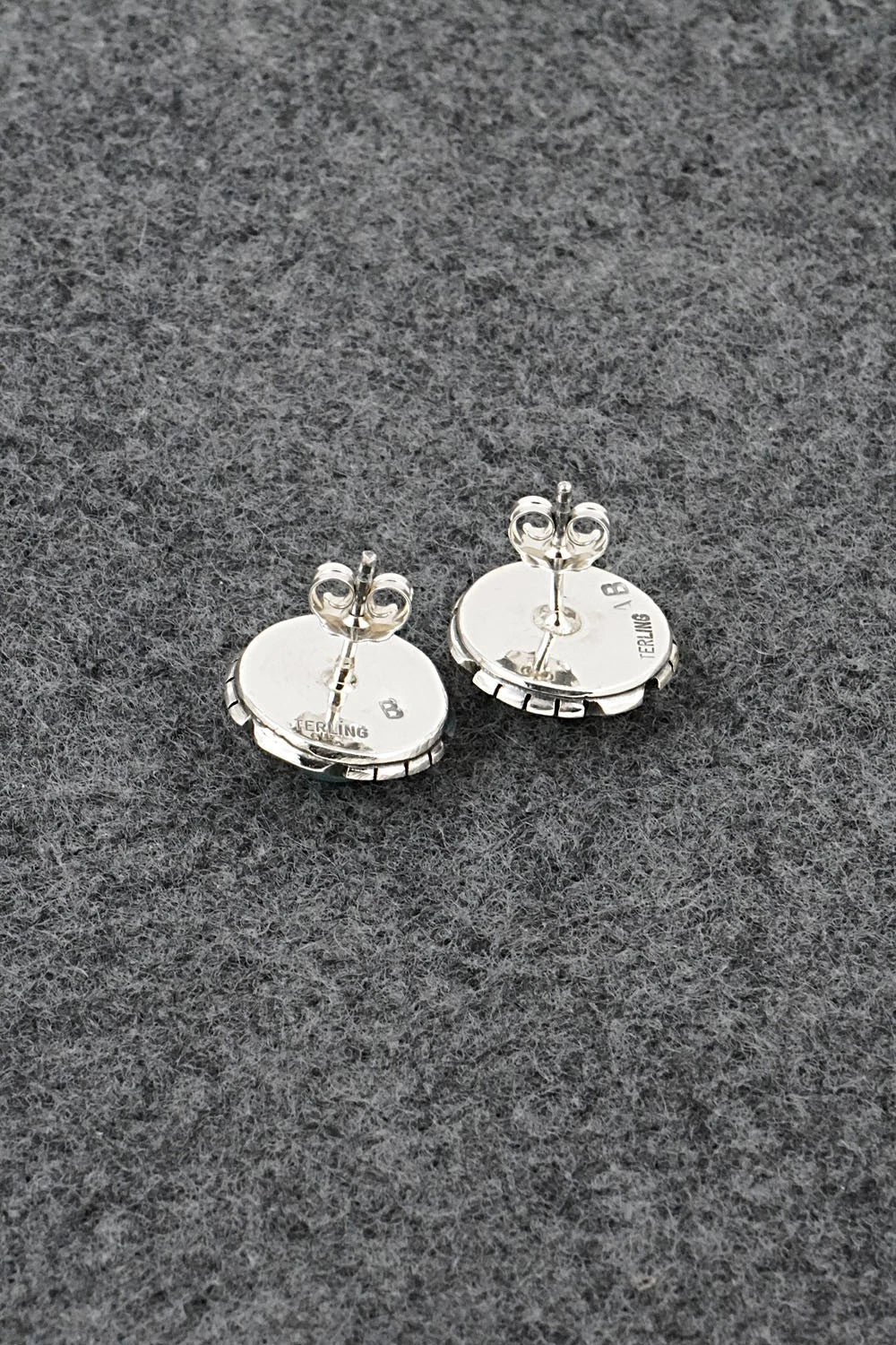 Turquoise & Sterling Silver Earrings - Amos Begay