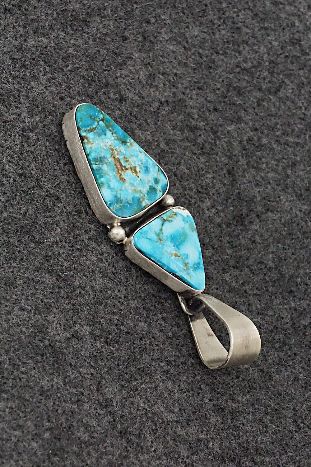 Turquoise & Sterling Silver Pendant - Darrin Livingston