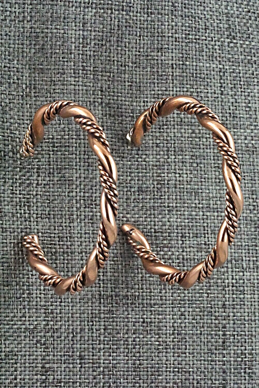 Copper Hoop Earrings - Elaine Tahe