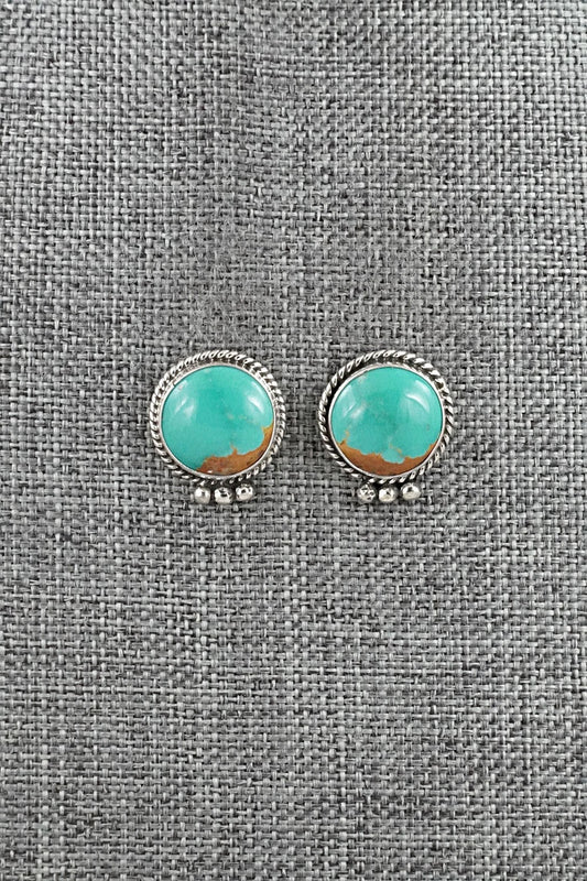 Turquoise & Sterling Silver Earrings - Rosemary Saunders