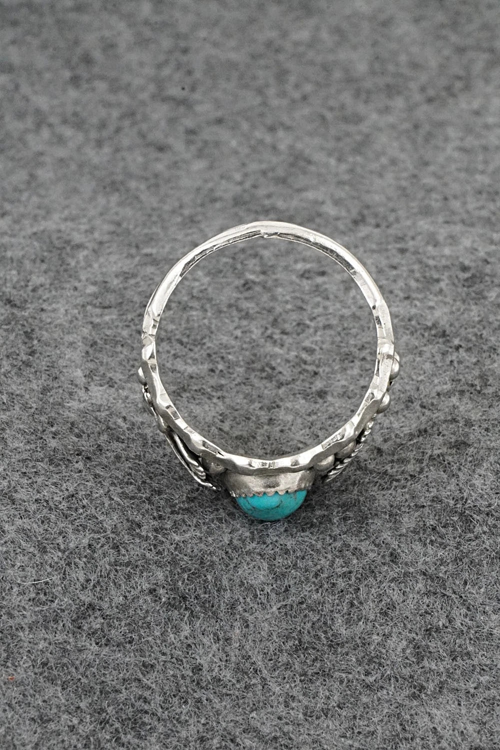 Turquoise & Sterling Silver Ring - Genevieve Francisco - Size 14