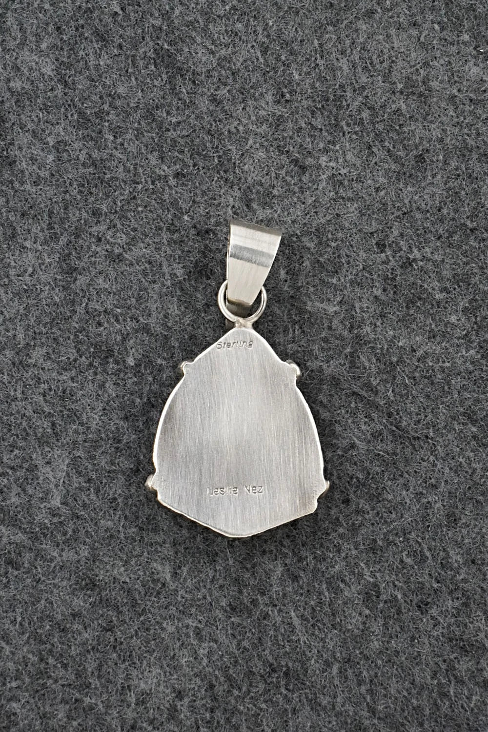 Turquoise & Sterling Silver Pendant - Leslie Nez