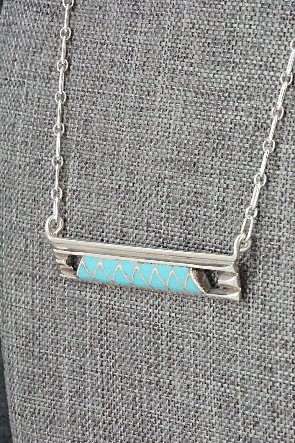 Turquoise & Sterling Silver Necklace - Laurie Kallestewa