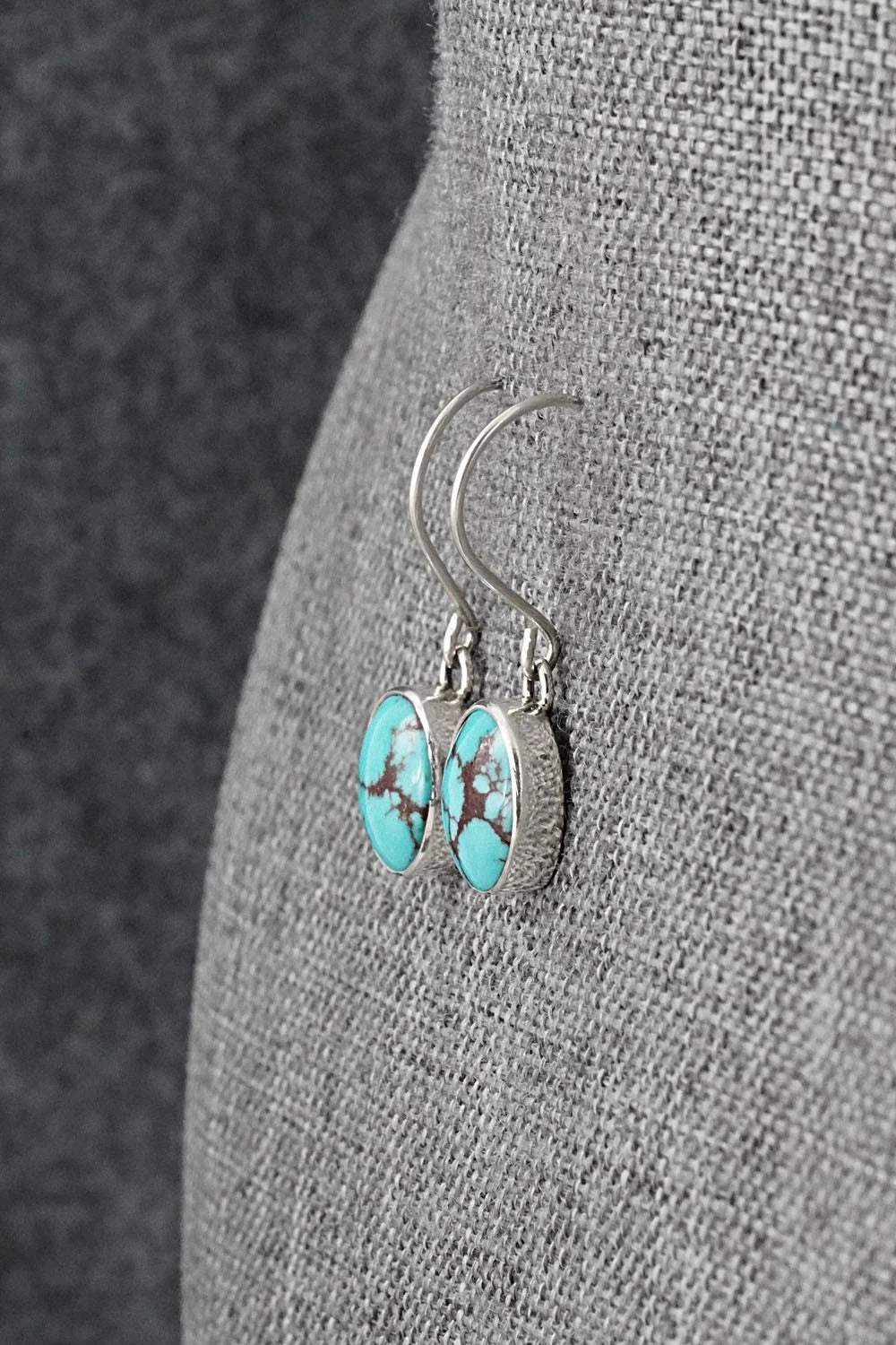 Turquoise & Sterling Silver Earrings - Eugene Gruber