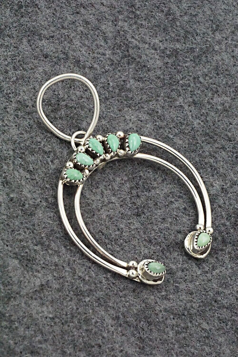 Turquoise & Sterling Silver Naja Pendant - Priscilla Reeder