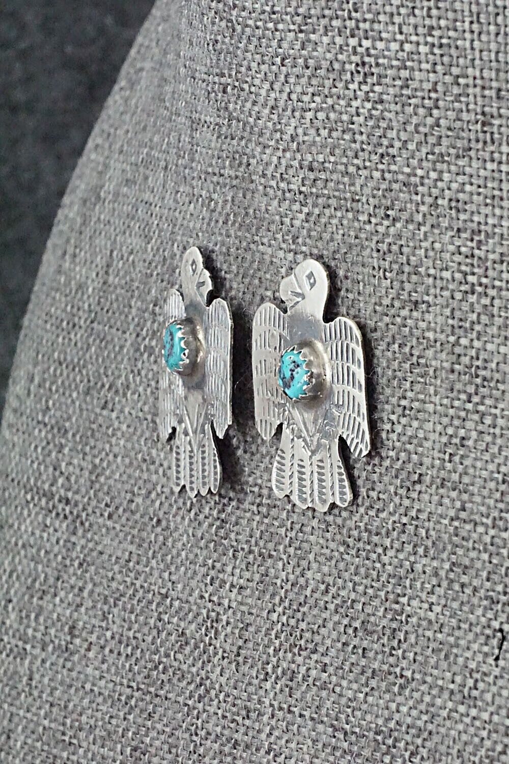 Turquoise & Sterling Silver Earrings - Gabrielle Yazzie