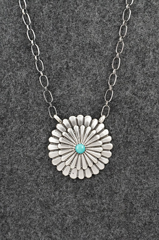 Turquoise & Sterling Silver Necklace - Sheldon Mariano