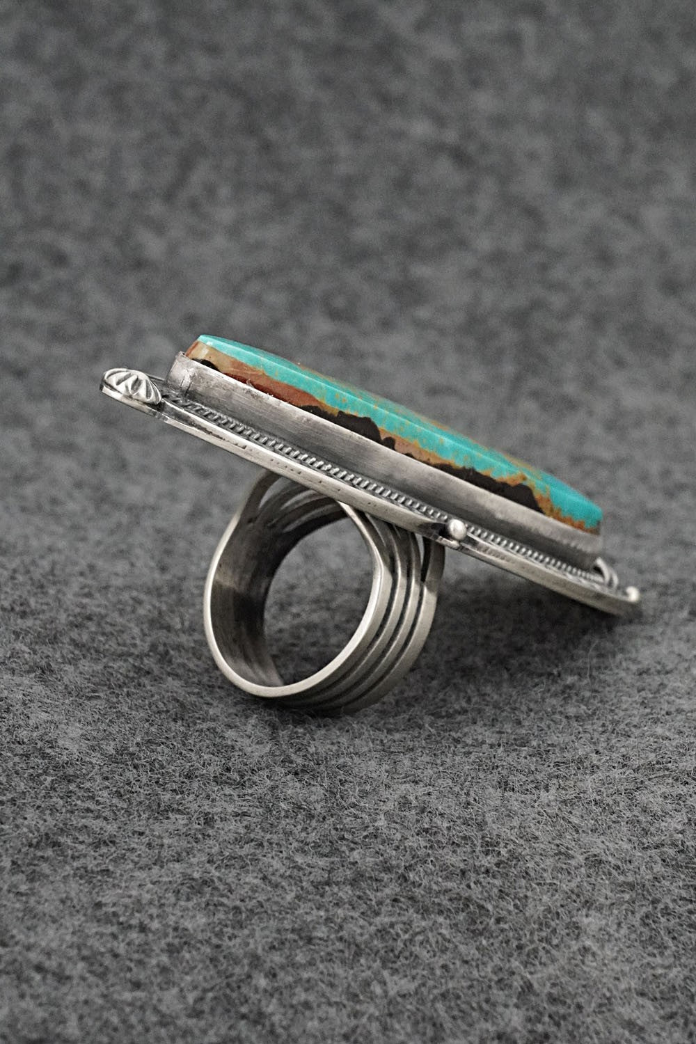 Turquoise & Sterling Silver Ring - Randy Boyd - Size 8