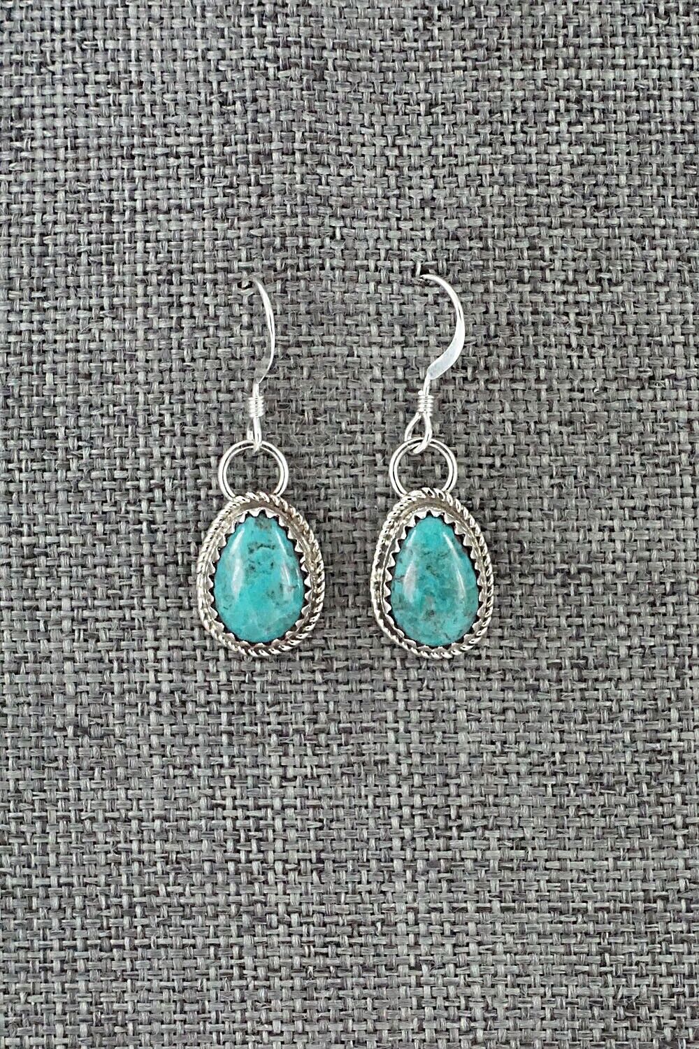 Turquoise & Sterling Silver Earrings - Ernest Hawthorne