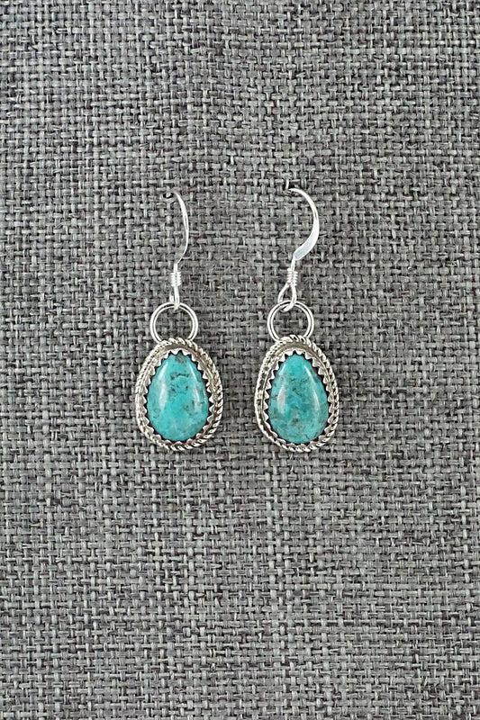 Turquoise & Sterling Silver Earrings - Ernest Hawthorne
