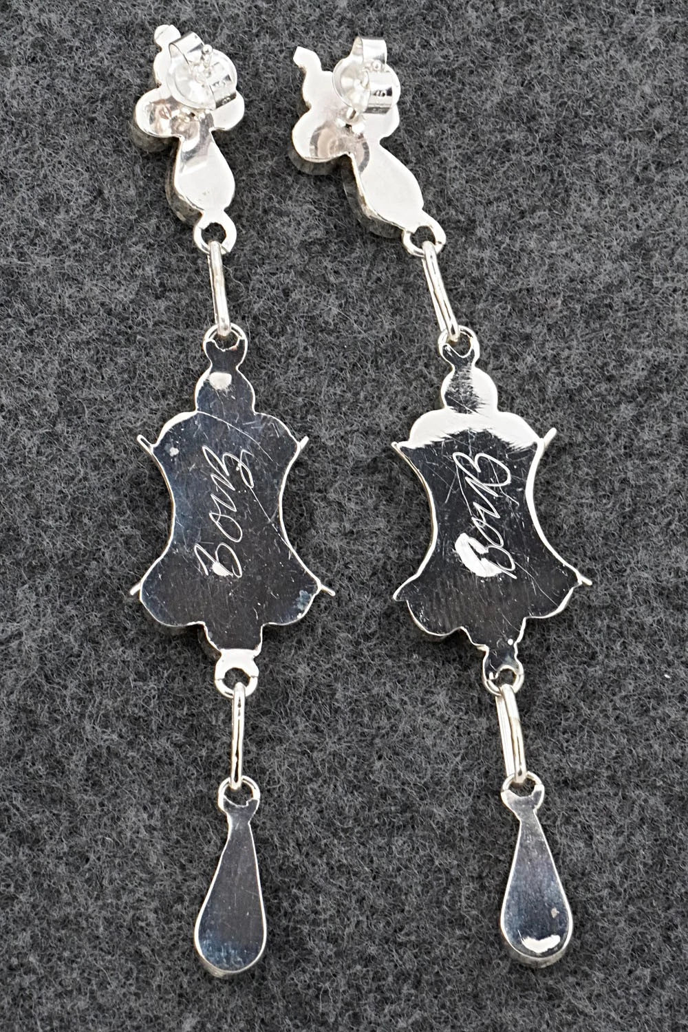 Turquoise & Sterling Silver Earrings - Vivianita Booqua