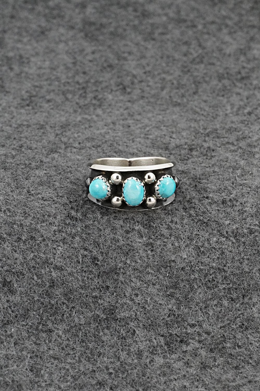 Turquoise & Sterling Silver Ring - Paul Largo - Size 8.5