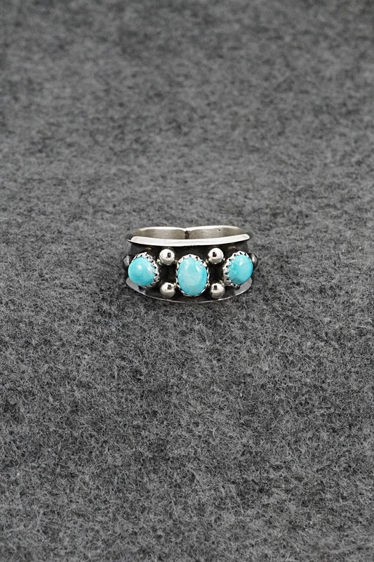 Turquoise & Sterling Silver Ring - Paul Largo - Size 8.5