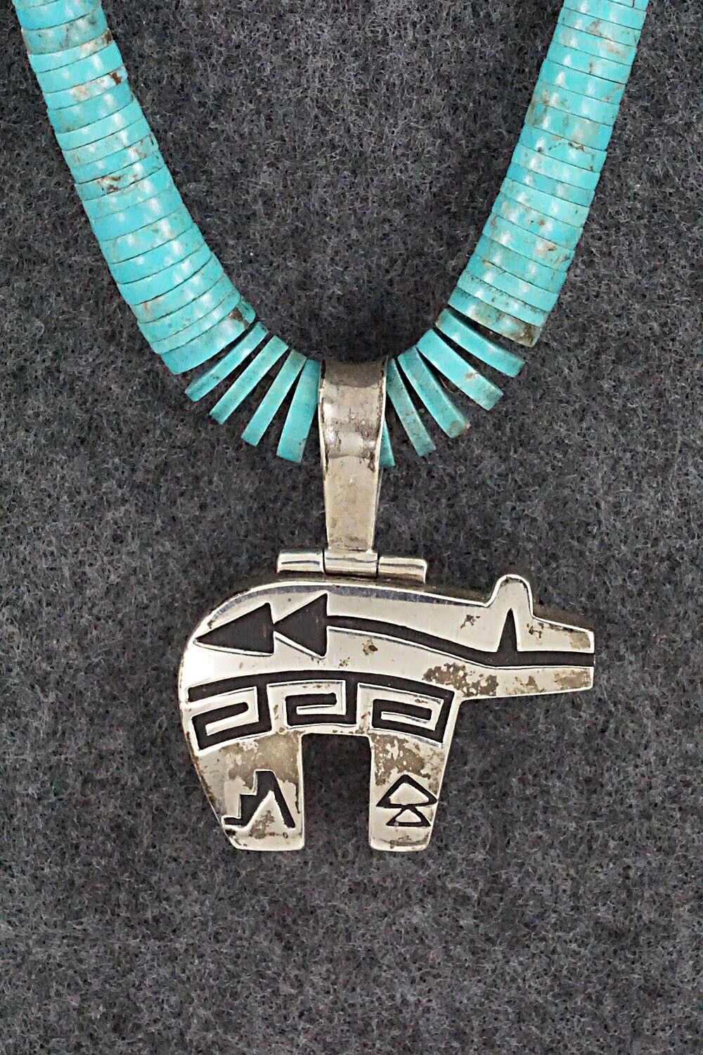 Turquoise & Sterling Silver Necklace - Jack Tom