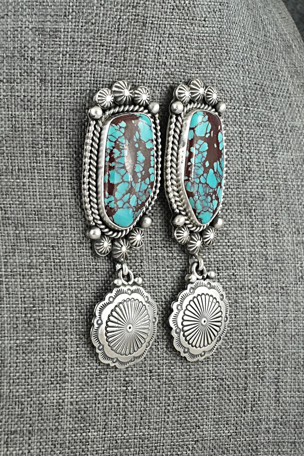Turquoise & Sterling Silver Earrings - Michael Calladitto