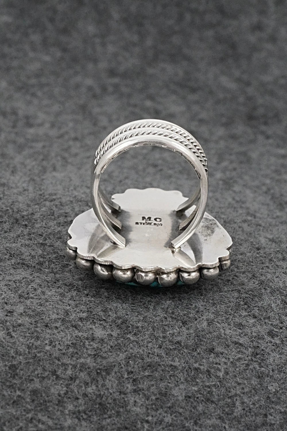 Turquoise & Sterling Silver Ring - Michael Calladitto - Size 9.5