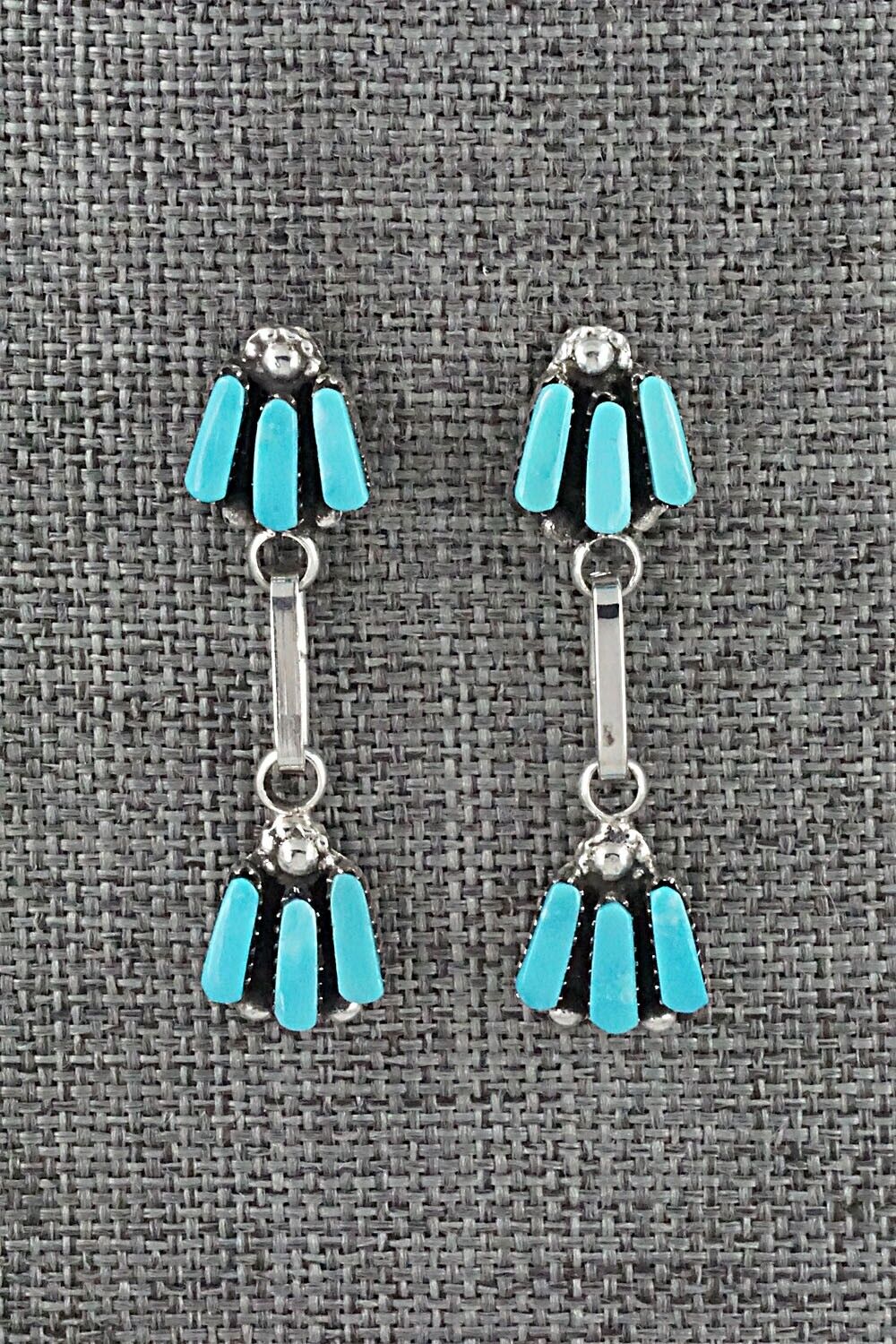 Turquoise & Sterling Silver Earrings - Carlene Hattie