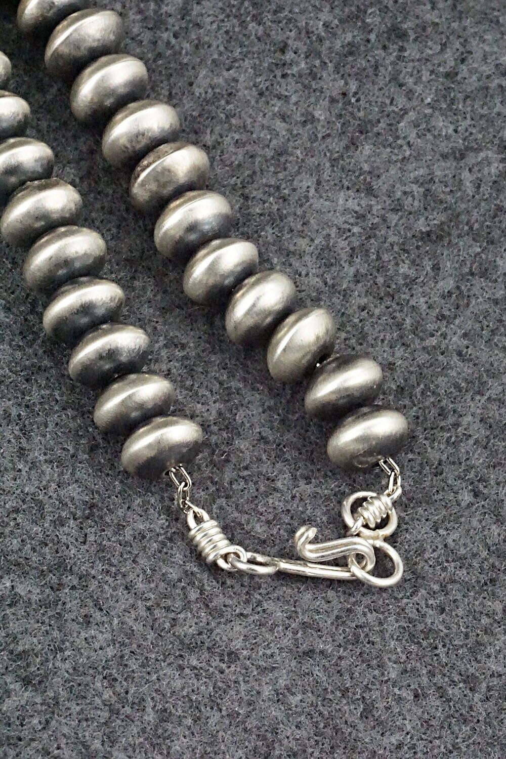 Sterling Silver Navajo Pearl Necklace - Dorinda Mariano