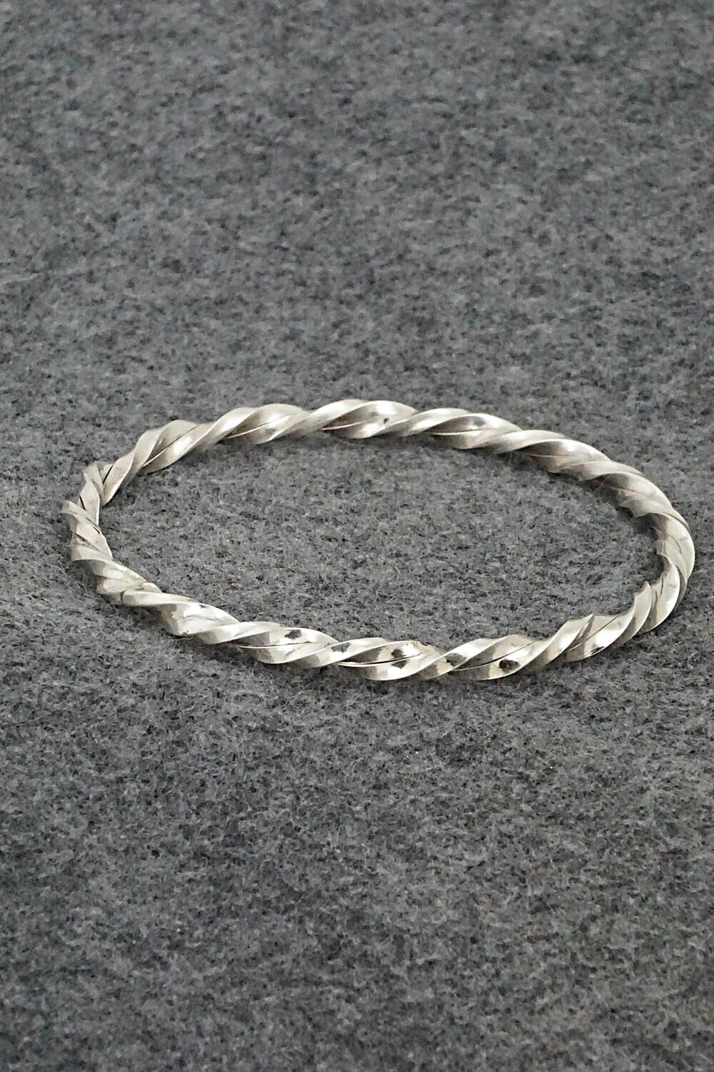 Sterling Silver Bangle Bracelet - Elaine Tahe