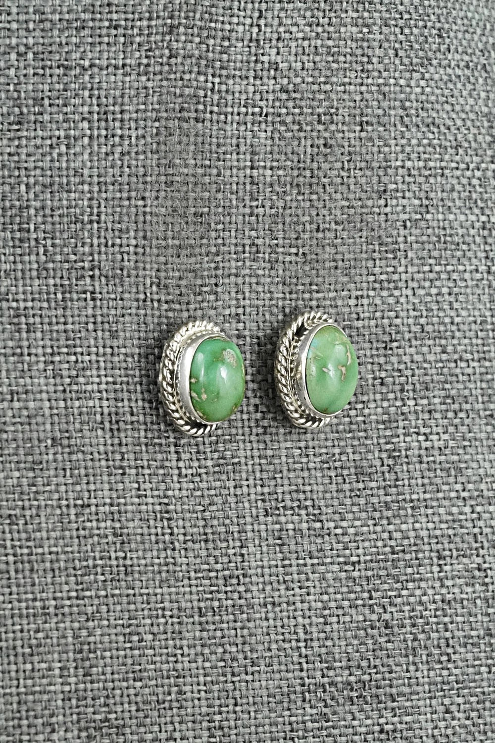 Turquoise & Sterling Silver Earrings - Eugene Gruber