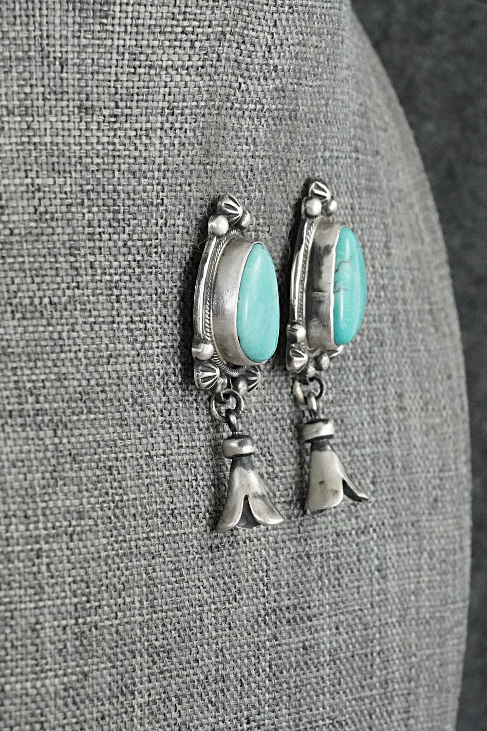 Turquoise & Sterling Silver Earrings - Bobby Johnson