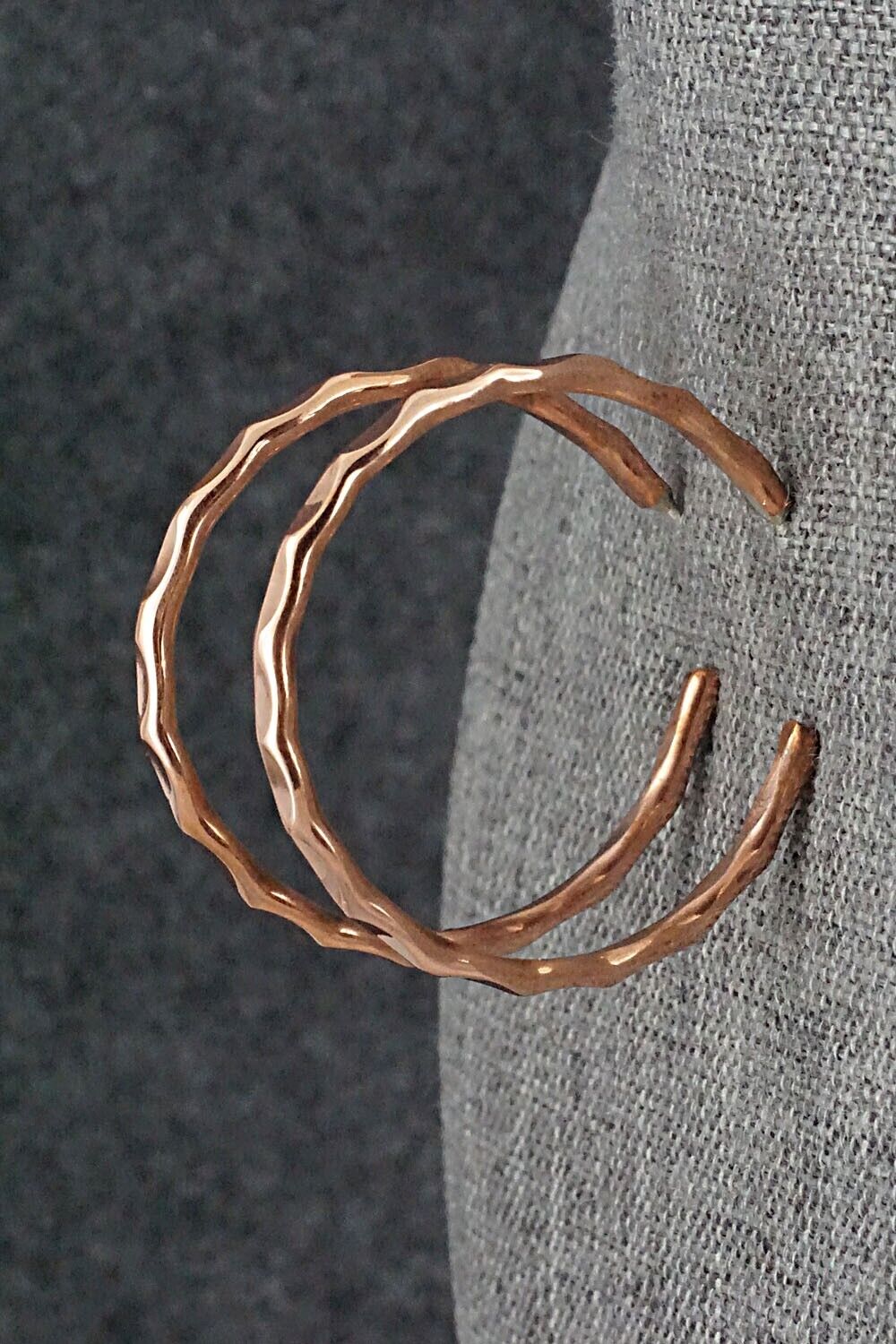 Copper Hoop Earrings - Elaine Tahe