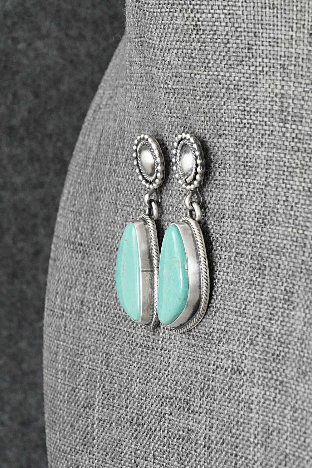 Turquoise & Sterling Silver Earrings - Darrin Livingston