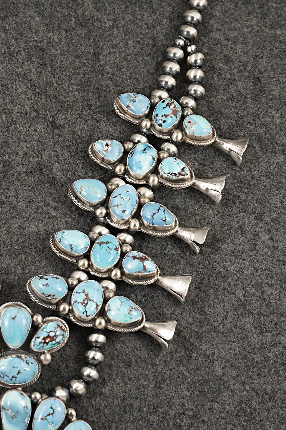Turquoise & Sterling Silver Squash Blossom Set - Kathleen Livingston