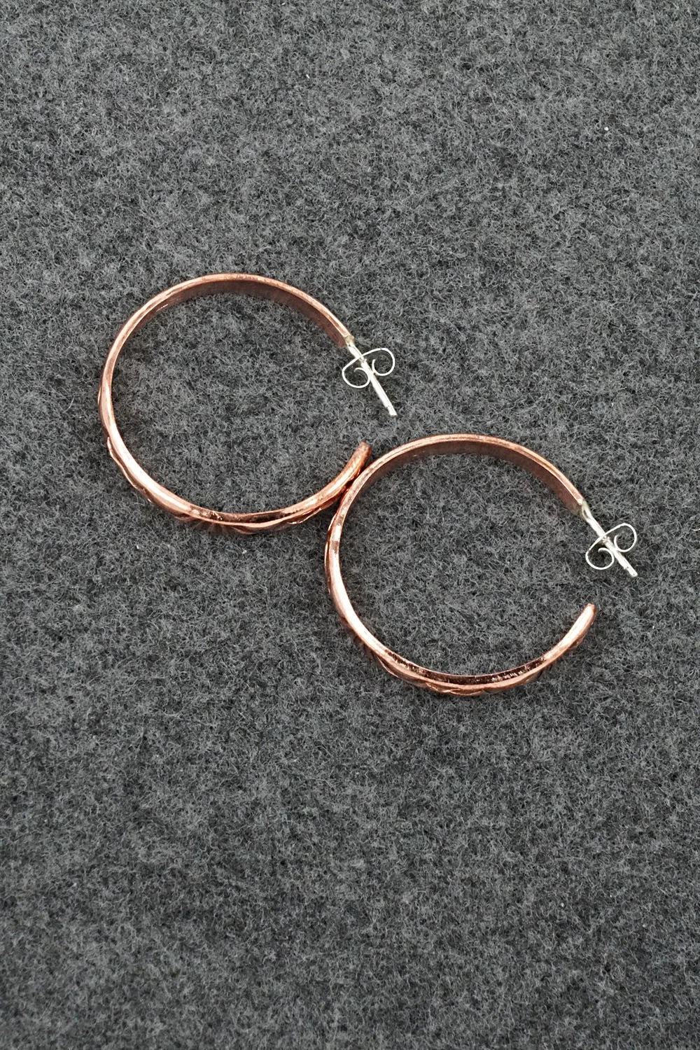Copper Hoop Earrings - Elaine Tahe