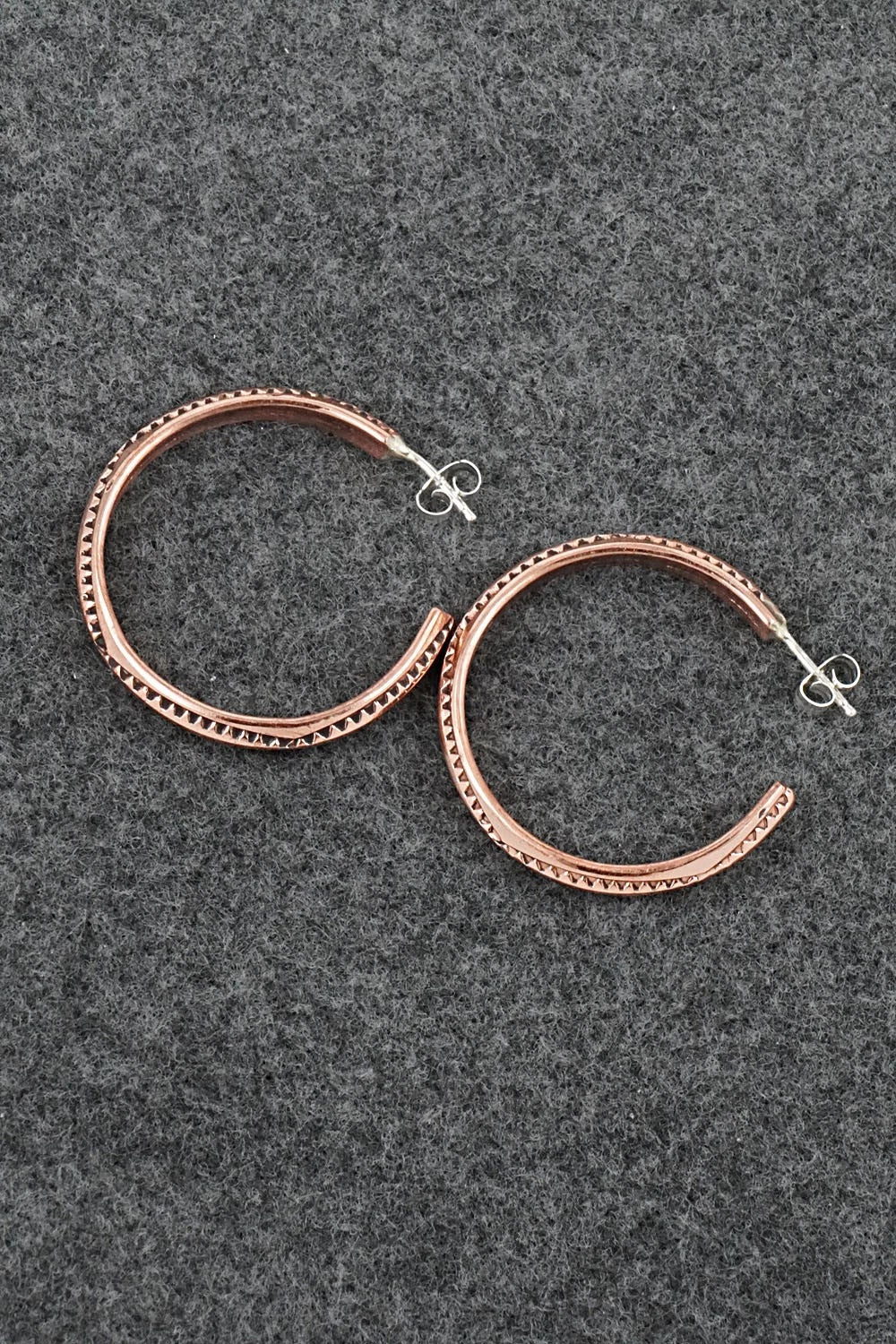 Copper Hoop Earrings - Elaine Tahe