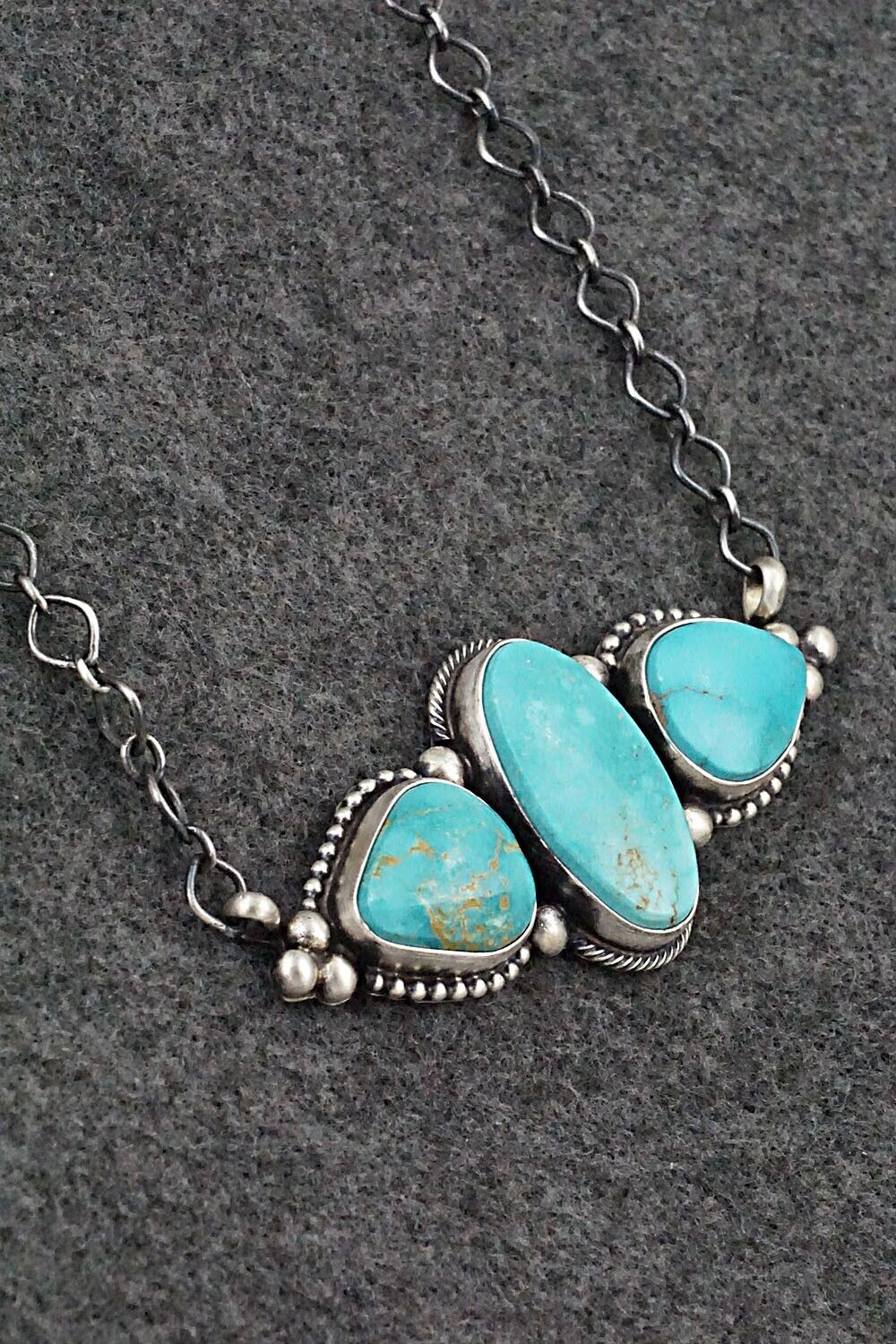 Turquoise & Sterling Silver Necklace - Darrin Livingston