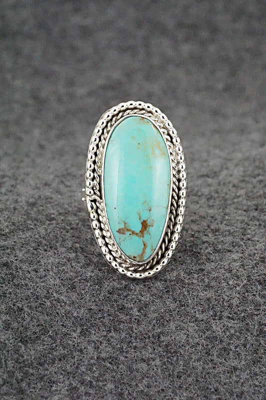 Turquoise & Sterling Silver Ring - Andrew Vandever - Size 7