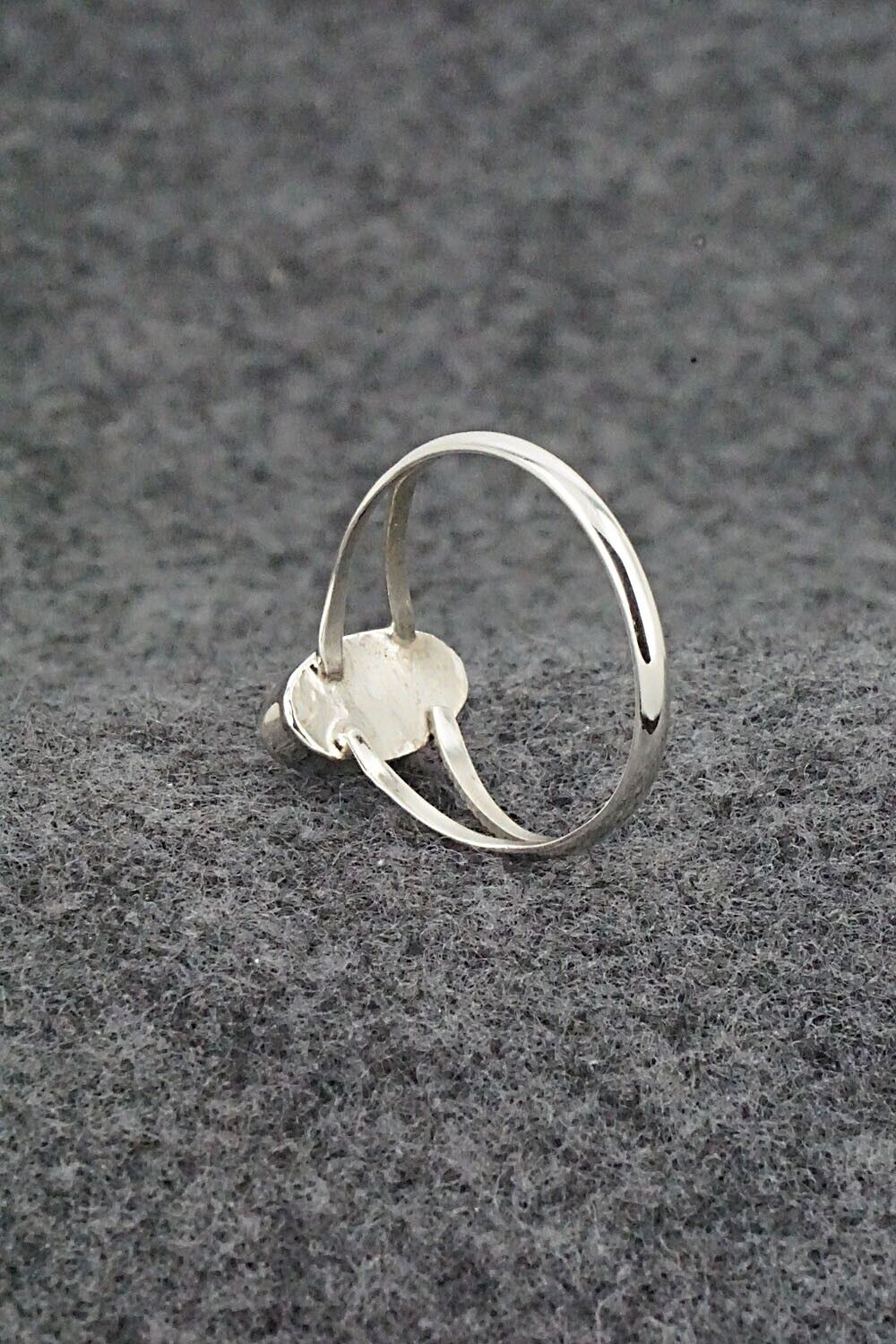 Spiny Oyster & Sterling Silver Ring - Robert Martinez - Size 8.5