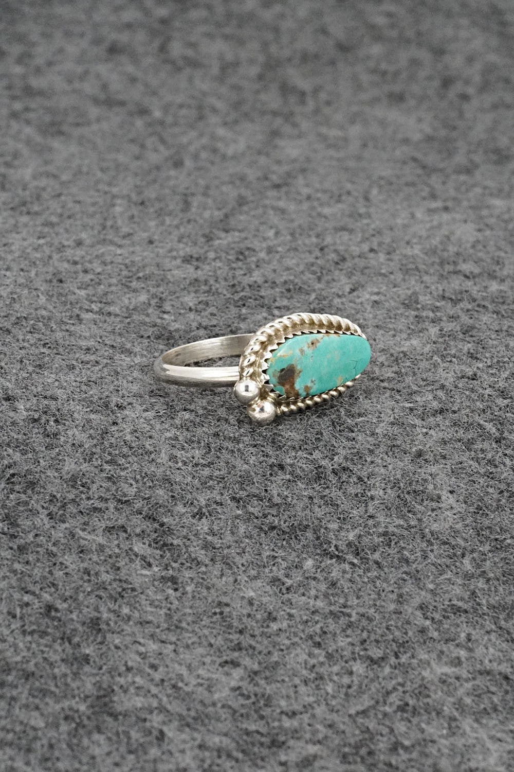 Turquoise & Sterling Silver Ring - Priscilla Reeder - Size 8