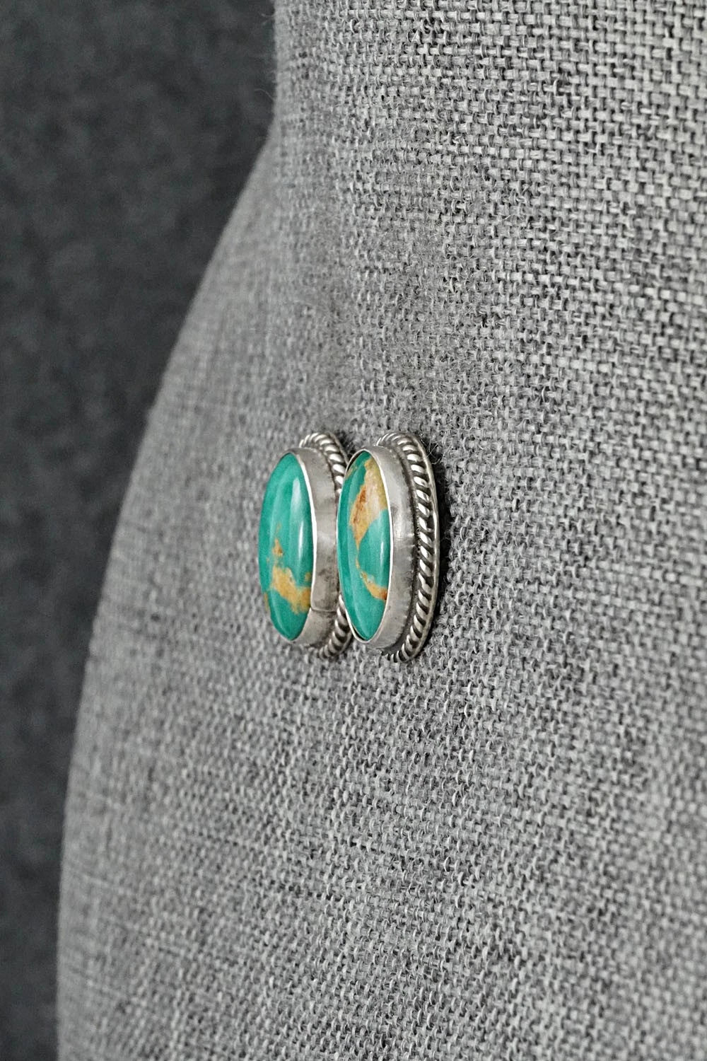 Turquoise & Sterling Silver Earrings - Rosemary Saunders