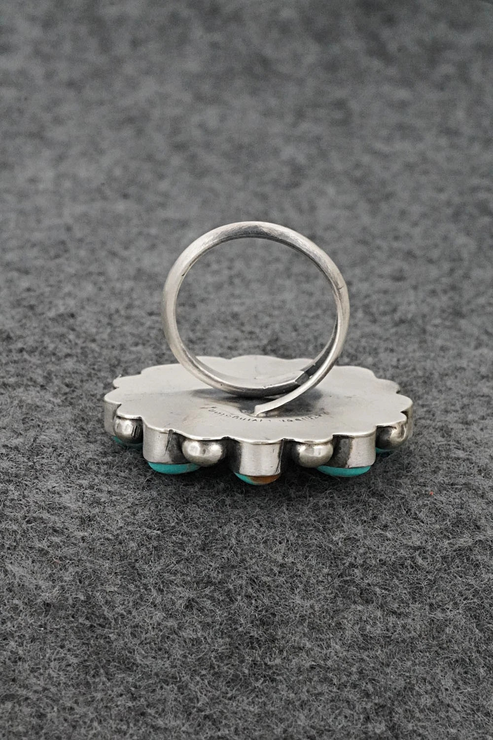 Turquoise & Sterling Silver Ring - Kathleen Livingston - Size Adjustable