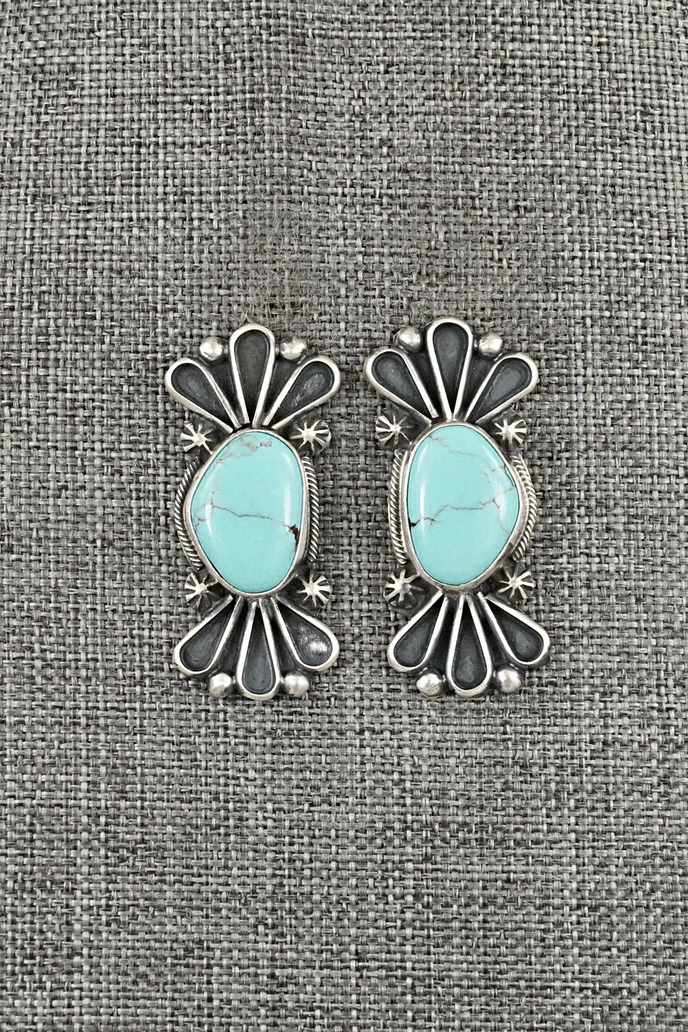 Turquoise & Sterling Silver Earrings - Bobby Johnson
