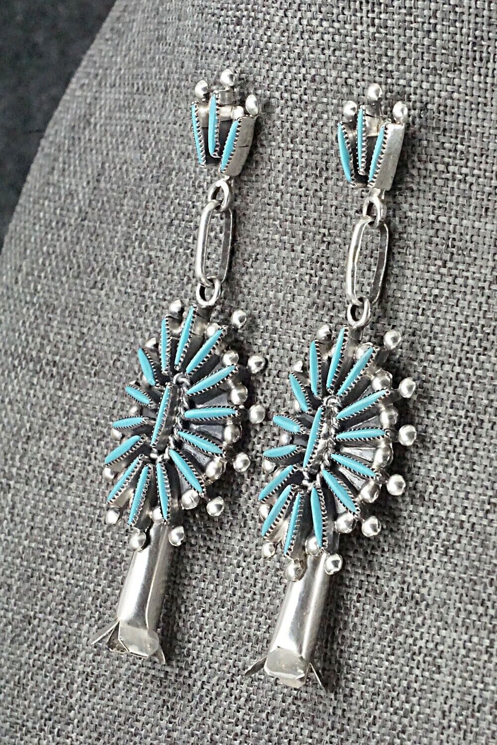 Turquoise & Sterling Silver Squash Blossom Set - Lance & Cordelia Waatsa