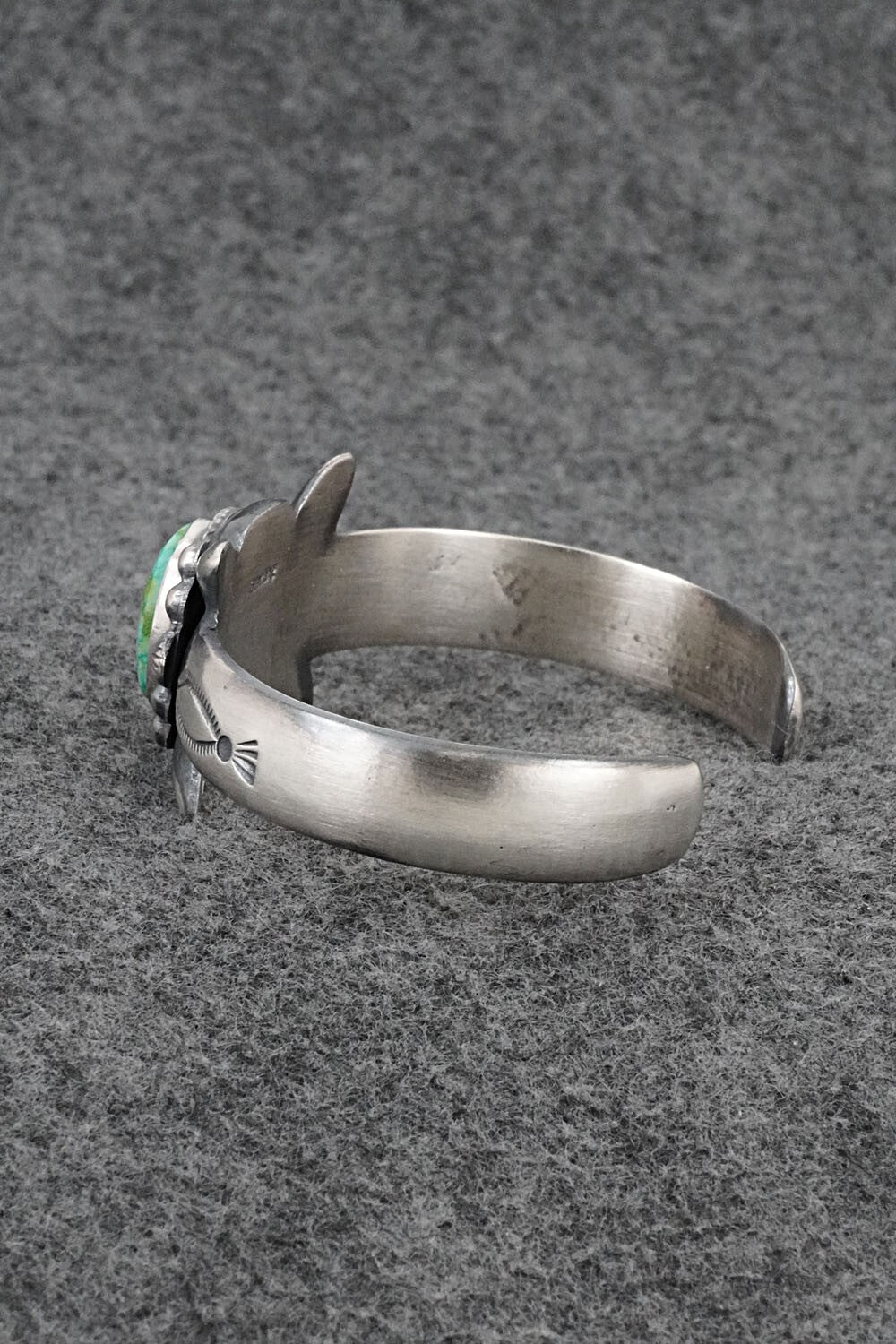 Turquoise & Sterling Silver Bracelet - Harrison Bitsue