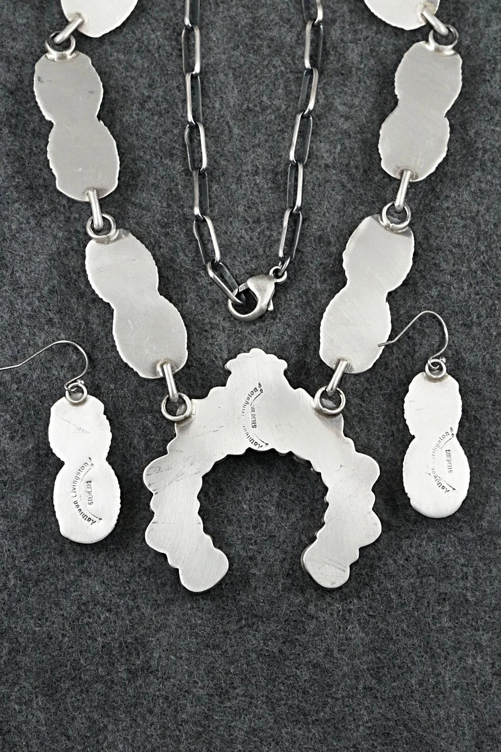 Turquoise & Sterling Silver Squash Blossom Set - Kathleen Livingston