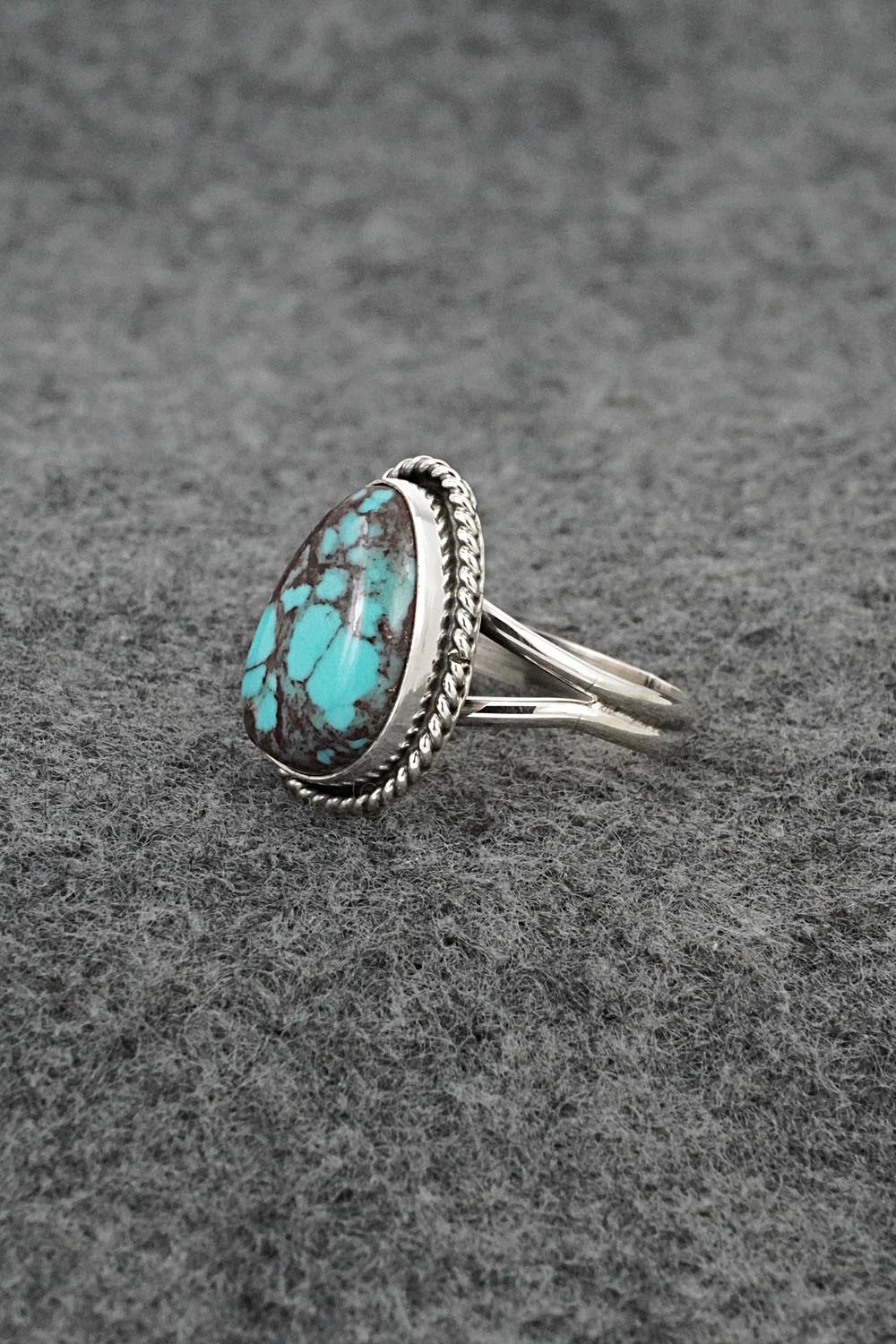 Turquoise & Sterling Silver Ring - Eugene Gruber - Size 7