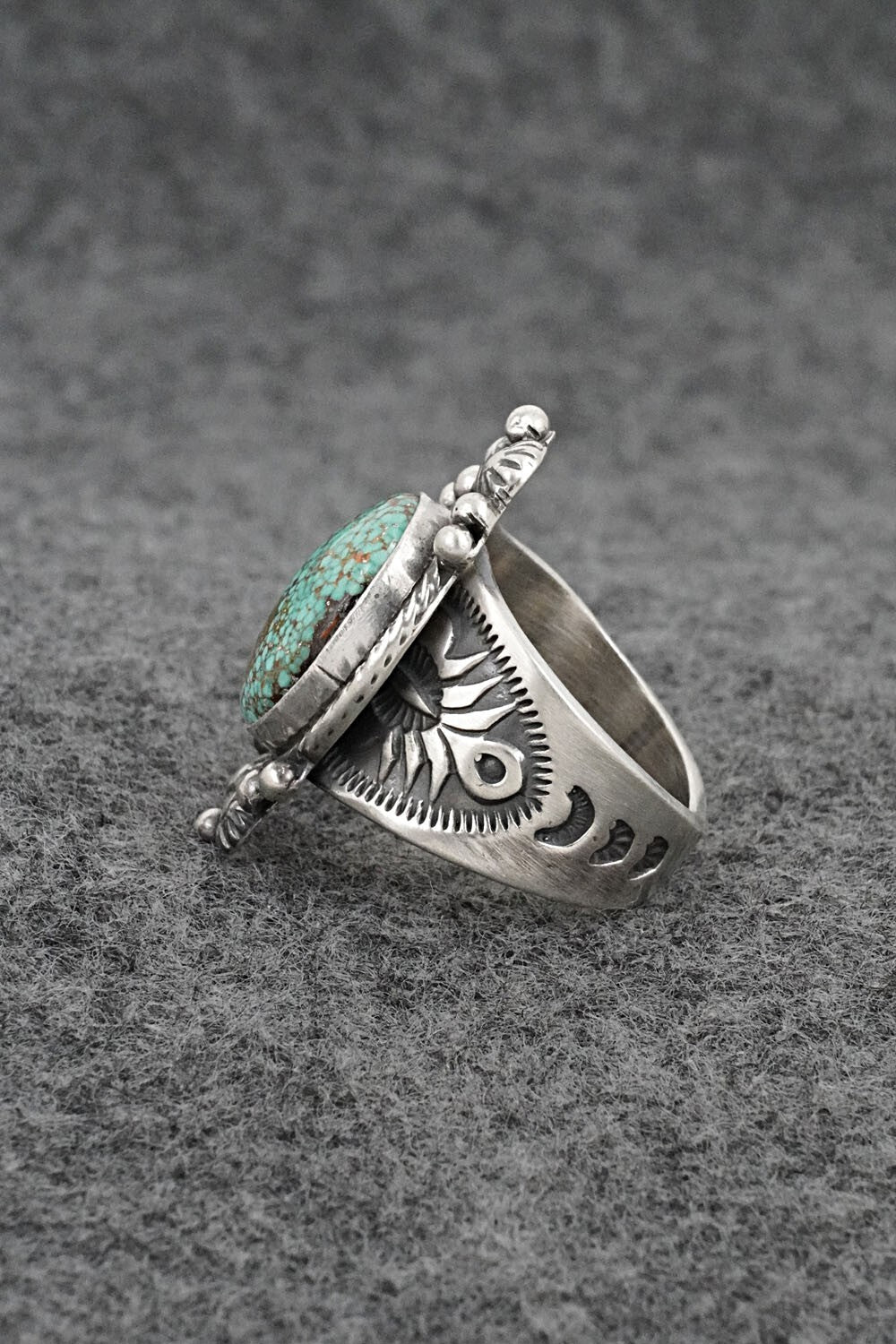 Turquoise & Sterling Silver Ring - Samuel Yellowhair - Size 6