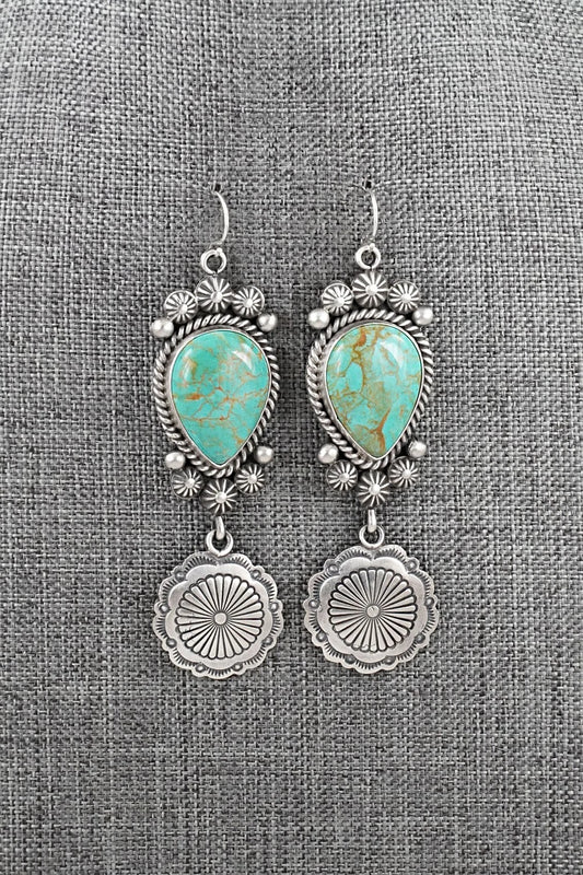 Turquoise & Sterling Silver Earrings - Michael Calladitto
